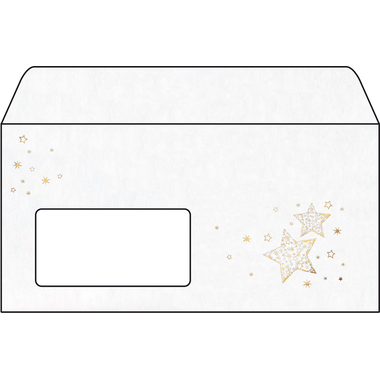 SIGEL Couvert Weihnachten C6/5 DU045/W 90g, Golden Glow 50 Stück