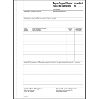 FAVORIT Tages-Rapporte A5 9176 OK N weiss/weiss, D/F/I