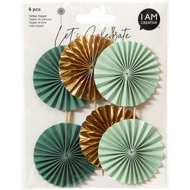 I AM CREATIVE Bac à papier piker,menthe, or 6010.945 6 pcs.
