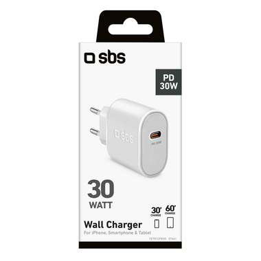 Caricabatterie 30W a muro per smartphone e tablet | SBS