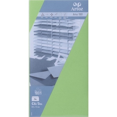 ARTOZ Enveloppes 1001 C6/5 107294183 100g, vert bouleau 5 pcs.
