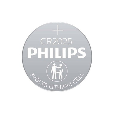 Philips Pile bouton Lithium CR2025 , 2 Pièce/s