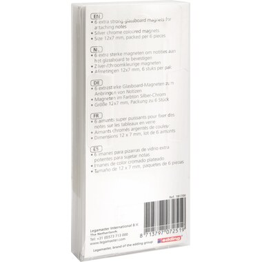 LEGAMASTER Glasboard 7-181700 Magnete silber 6 Stk.