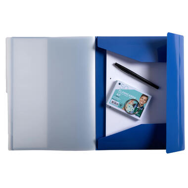 EXACOMPTA Cartella A4 56212E blu navy PP, 8 scom.