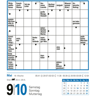 HARENBERG Abreisskalender 2026 2110400+26 Kreuzworträtsel DE 12.5x16cm