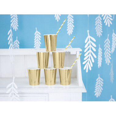 PARTYDECO Gobelets 220ml KPP57019MEEU or 6 pièces