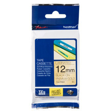 PTOUCH Band schwarz/gold TZEPR831 PT-P710BT 12mm
