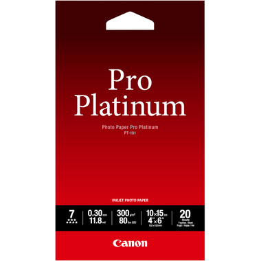 CANON Pro Platinum Photo Pap.10x15cm PT101A6 InkJet glossy 300g 20 Blatt