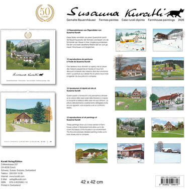 KURATLI Calendario 2026 9783952596616 Susanna Kuratli ML 42x42cm