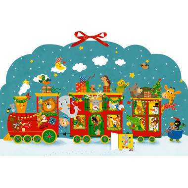 COPPENRATH Calendario da parete 38x60cm 95548 Animali ferroviari di Natale