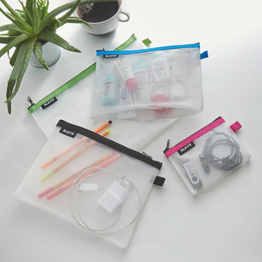 LEITZ Zip-Verschlusstasche WOW S/M/L 4016-00-99 ass. 4 Stück