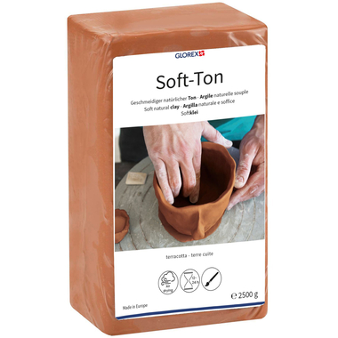 GLOREX Soft-Ton terracotta 2.5kg 68075337 lufthärtend