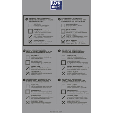 OXFORD Essentials Task Manager 400055727 rigato, 90g 70 fogli