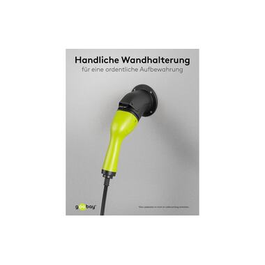 Goobay Wandhalterung abgewinkelt für Ladekabel Typ-2