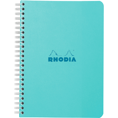 RHODIA Bloc à spirales Couleurs A5 118102C bleu, carreaux 60 feuilles