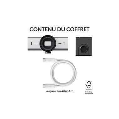 Logitech Webcam MX Brio 4K Pale Grey