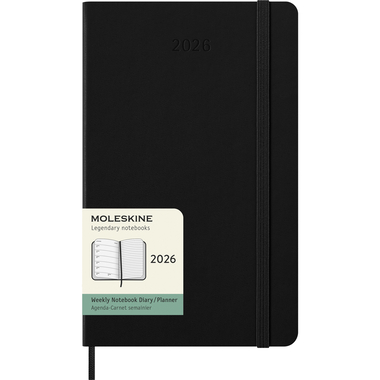 MOLESKINE Agenda Classic Large 2026 DHB12WN3Y26 1W/1S schwarz HC 13x21cm