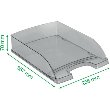 LEITZ Corbeille à courrier Plus A4 52260002 transparent