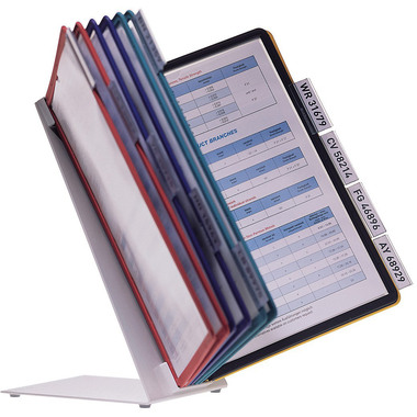 DURABLE Displaysystem VARIO Table 10 557000 farbig, 10 Sichttafeln A4