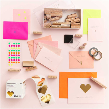RICO DESIGN Sticker Herzen 300137 gold 120 Stück