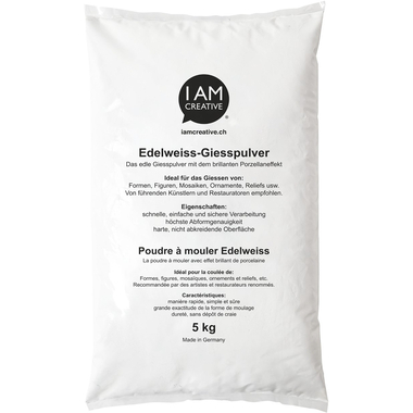 I AM CREATIVE Poudre à mouler Edelweiss 900105 blanc 5kg