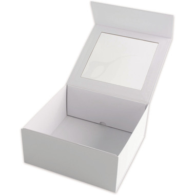 ELCO Geschenkbox m. grossem Fenster 82115.10 weiss, 22x22x10cm 5 Stk.
