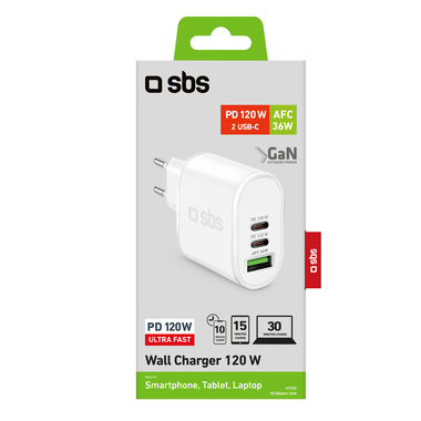 Chargeur USB-C GaN, également compatible iPhone | SBS