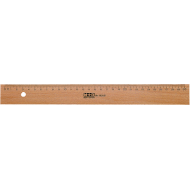 M+R Lineal 30cm 719300000 Metalleinlage Buche