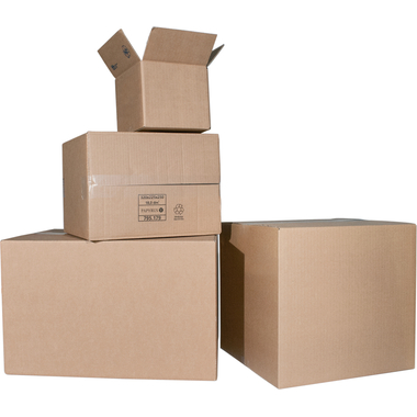 COLOMPAC Faltboxen 0201 braun 3mm 2022136 285x190x95mm 25 Stück