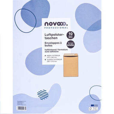 NOVOOO Enveloppe molleton Rec. Gr.8 E-1712130 marron, 290x370mm 10 pièces