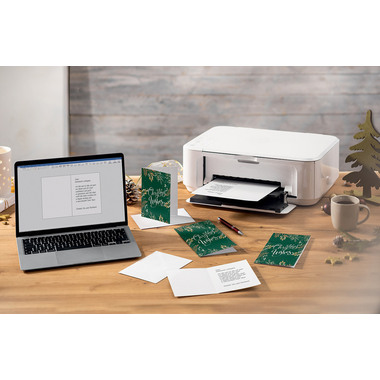 SIGEL Weihnachtskarten A6 DS092 Blätter und Zweige 25 Stück