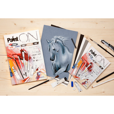CLAIREFONTAINE Paint'On Block A5 975409C Assortito 24 fogli