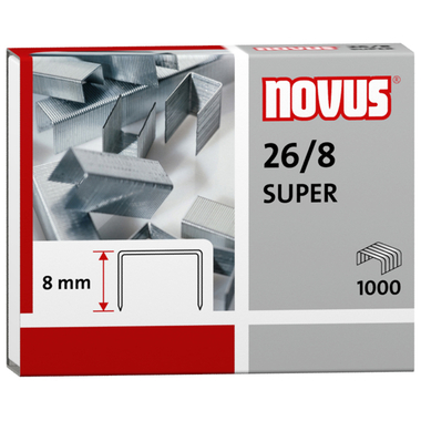 NOVUS Heftklammern 26/8 mm 26/8 040-0199 1000 Stück