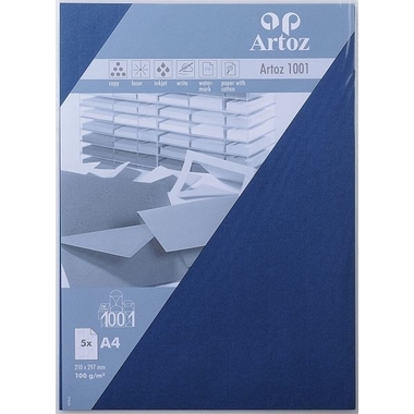 ARTOZ Papier 1001 A4 107796144 100g, classic blue 5 feuilles