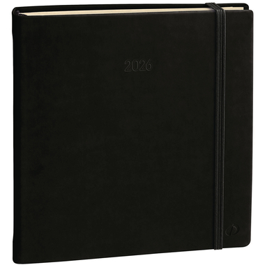 QUO-VADIS Agenda Silk Exec.Prest. 2026 905444Q 1S/2P nero ML 16x16cm