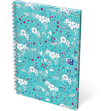 OXFORD Spiralbuch ForMe Floral A5 400094951 kariert 5x5mm, 90g 60 Blatt