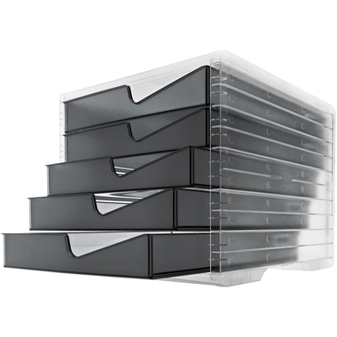 STYRO Styroswingbox light 275-8430.922 transp./anthracite 5 tiroirs