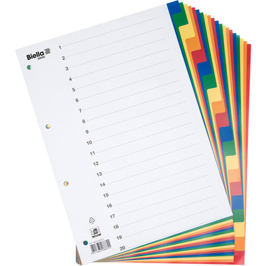 BIELLA Register PP A4 46342000U farbig 20-teilig