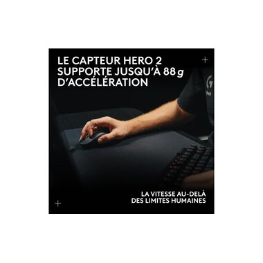 Logitech Souris de gaming Pro X Superlight Dex Noir