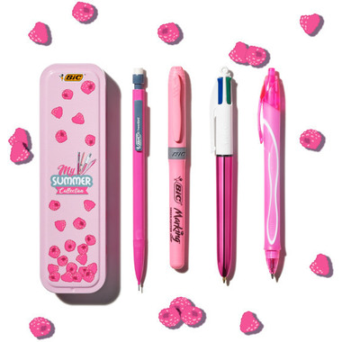 BIC Summer Metal Box 978219 pink 4 Stück