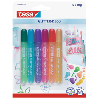 TESA Glitter Deco Candy Colors 599880000 6x10g 6 pcs.