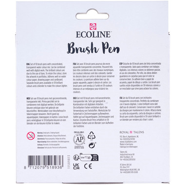 TALENS Ecoline Brush Pen Set 11509803 ass. Bright 10 Stück