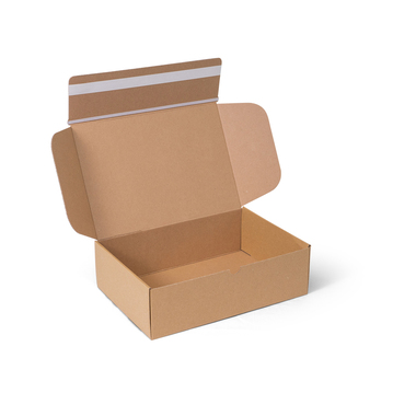 Shipping box with self-adhesive seal in brown 305x210x91mm