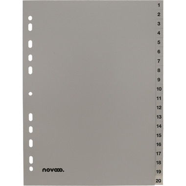 NOVOOO Register PP A4 40941 grau 1-20