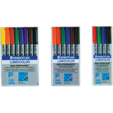 STAEDTLER Lumocolor non-perm. F 316 WP8 8 colori ass.