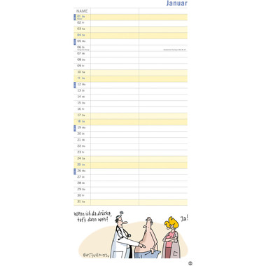 HEYE Planer für zwei Butschkow 2026 20712+26 1M/1S DE 2 Spalten 16x34.7cm