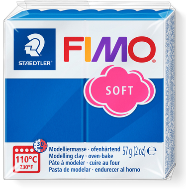 FIMO Pâte à modeler Soft 57g 8020-37 bleu