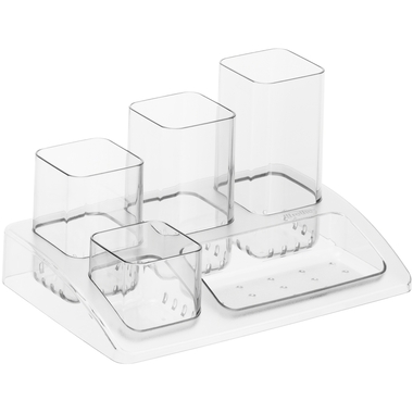 ROTHO Stifteköcher Büroboy PP 11033 00096 5 Fächer 18.5x12.5x10 trans.