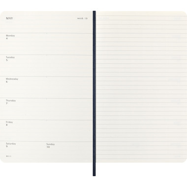 MOLESKINE Agenda Classic Large 2026 DSB2012WN3Y26 1S/1P zaffiro SC 13x21cm
