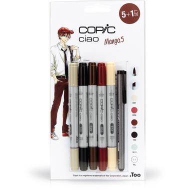 COPIC Marker Ciao 22075562 5+1 Set Manga 5